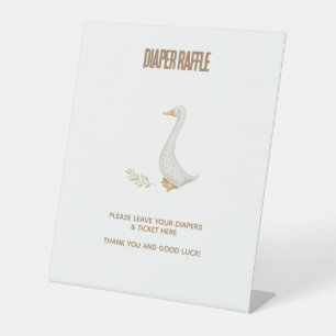 Goose Baby Diaper Raffle Draw Sign