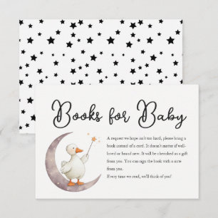 Goose Baby Shower Books Request card