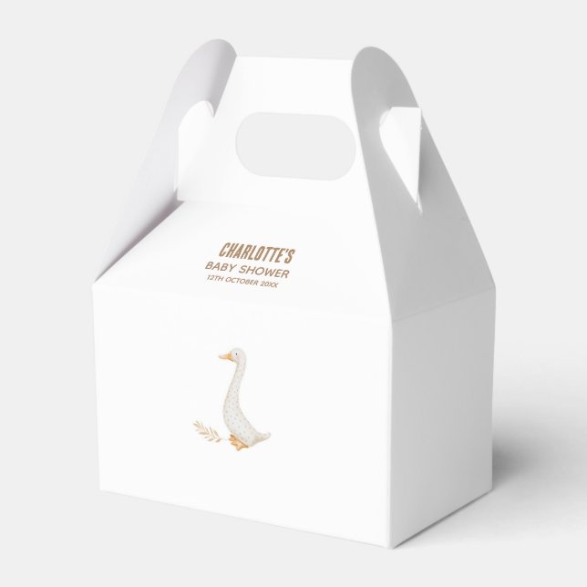 Goose Baby Shower Favor Box (Front Side)