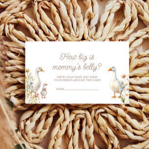 Goose Baby Shower How Big Is Mommy's Belly Enclosure Card