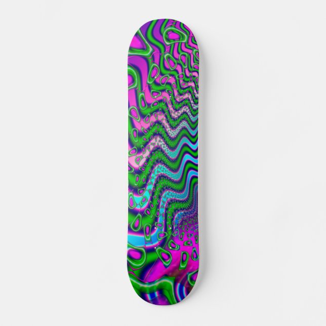 Goose Berries Psychedelic Fractal Skateboard (Front)