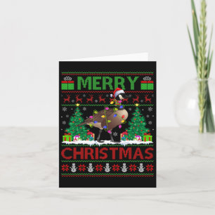 Goose Bird Lover Xmas Tree Ugly Santa Goose Christ Card