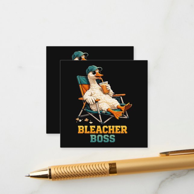 Goose Bleacher Boss Enclosure Card (Front/Back In Situ)