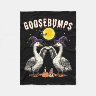 Goose Bumps Goosebumps Funny Goose Fist Bump Fleece Blanket