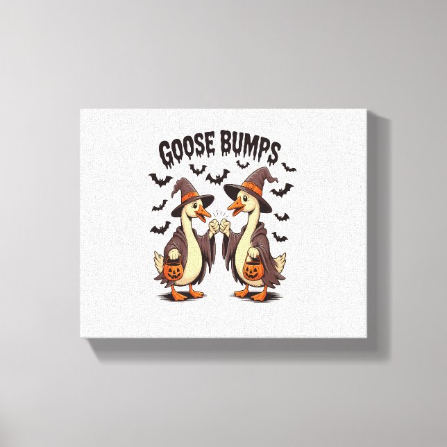 Goose Bumps Halloween Witch Fall Canvas Print (Front)