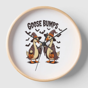 Goose Bumps Halloween Witch Fall Clock