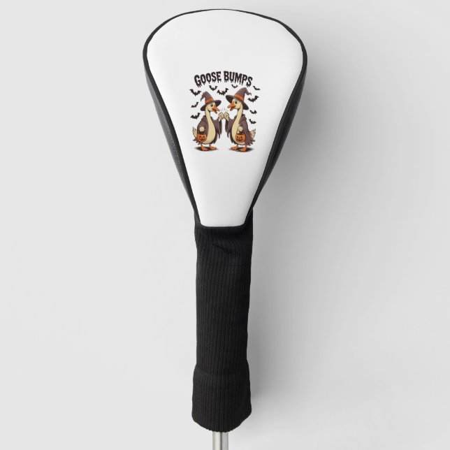Goose Bumps Halloween Witch Fall Golf Head Cover (Front)