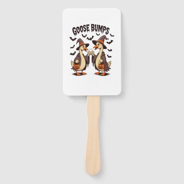 Goose Bumps Halloween Witch Fall Hand Fan (Front)