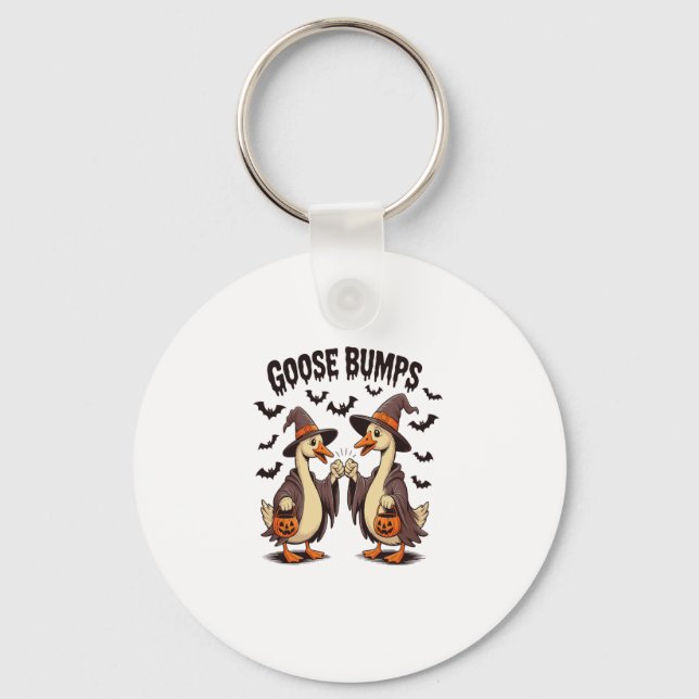 Goose Bumps Halloween Witch Fall Keychain (Front)