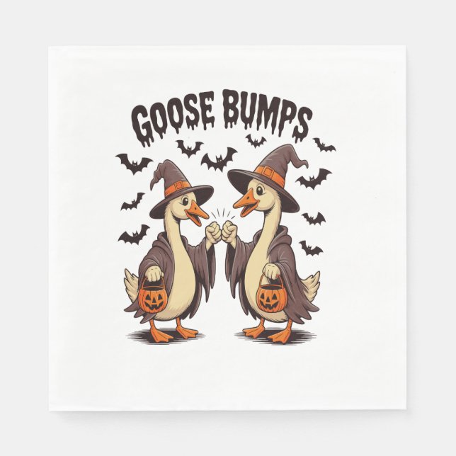 Goose Bumps Halloween Witch Fall Napkin (Front)