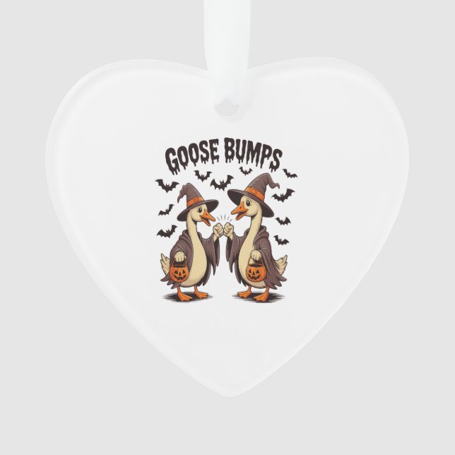 Goose Bumps Halloween Witch Fall Ornament (Front)