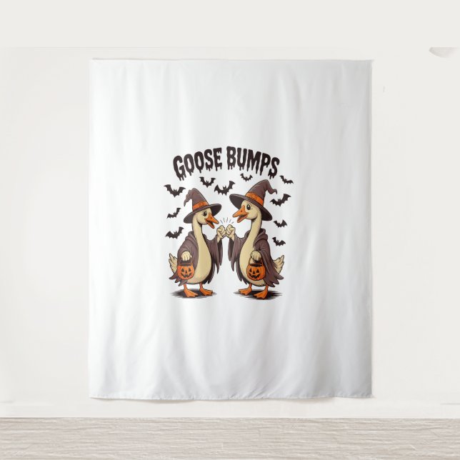 Goose Bumps Halloween Witch Fall Tapestry (Front)