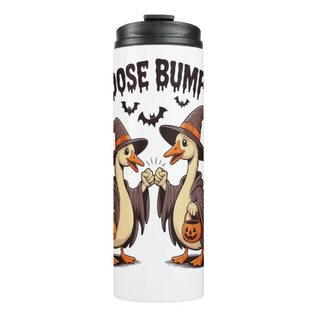 Goose Bumps Halloween Witch Fall Thermal Tumbler (Front)