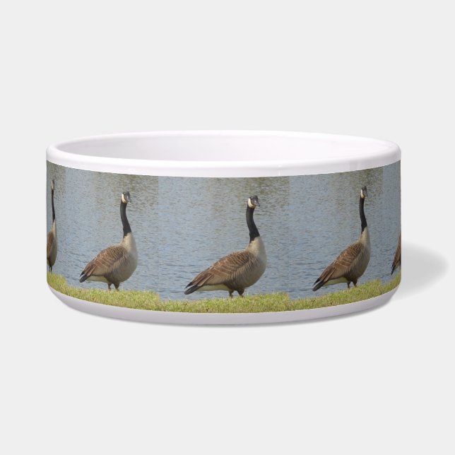 Goose By Pond Dog Bowl (Front)