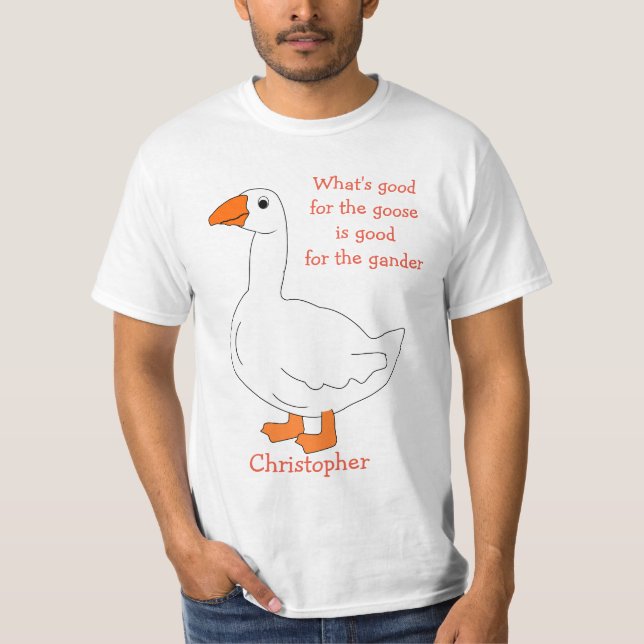 Goose Design T-shirt personnalisé (Devant)