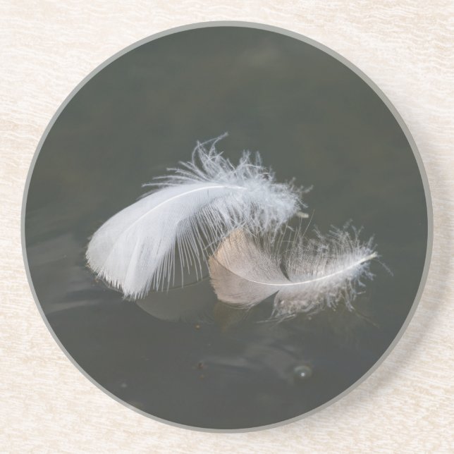 Goose Feathers Floating Coaster (Front)