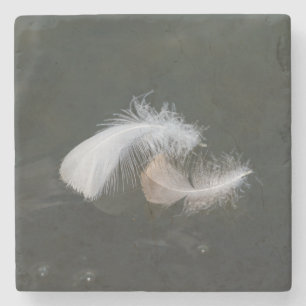 Goose Feathers Floating Stone Coaster