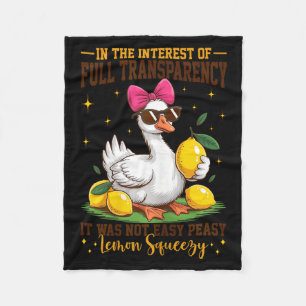 Goose full transparency was not easy peasy lemon fleece blanket