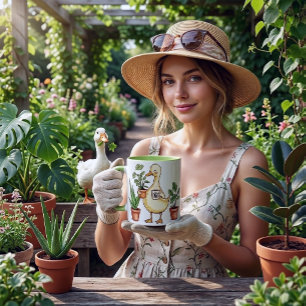 Goose Gardening Mug - Powered by Plants & Coffee