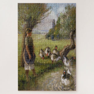 Goose Girl (1890) by Camille Pissarro Jigsaw Puzzle