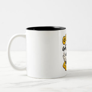 Goose Got Me Loose" – Funny Goose with Glasses Two-Tone Coffee Mug