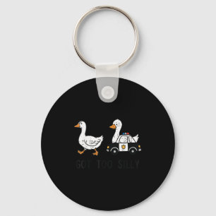 Goose Got Too Silly Lice Car Funny Animal Men Wome Keychain