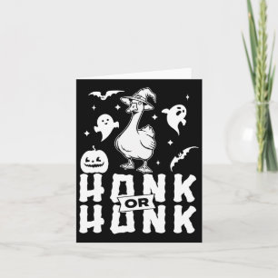 Goose Halloween Spooky Honk Or Honk Witch Design Card
