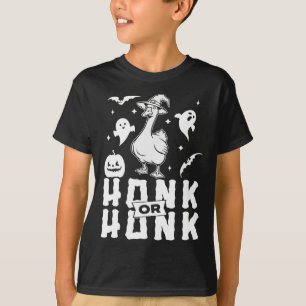 Goose Halloween Spooky Honk Or Honk Witch Design T-Shirt