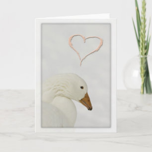 goose heart valentine greeting card