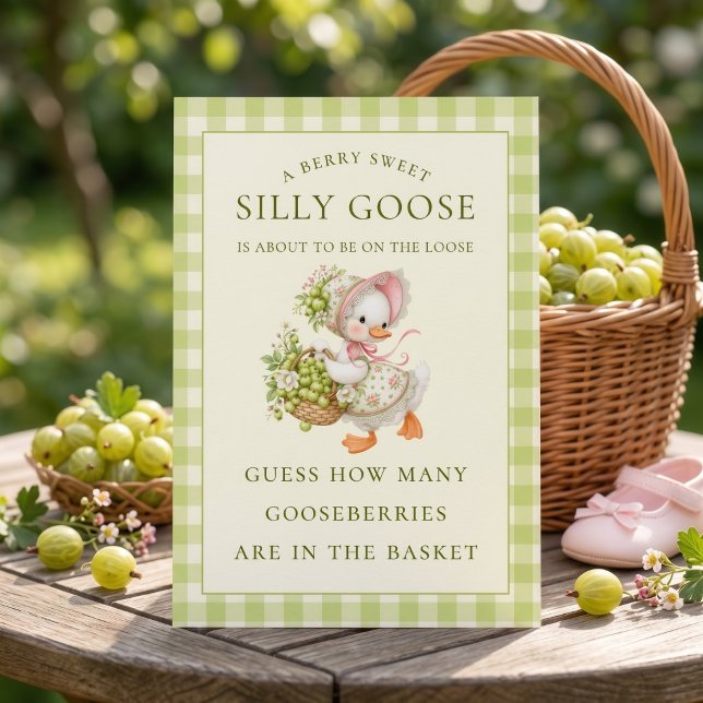 Goose How many Gooseberries Baby Shower Game card (Creator Uploaded)