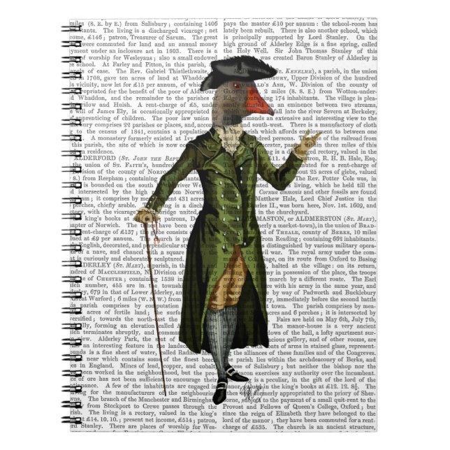 Goose in Green Regency Coat 2 Notebook (Front)