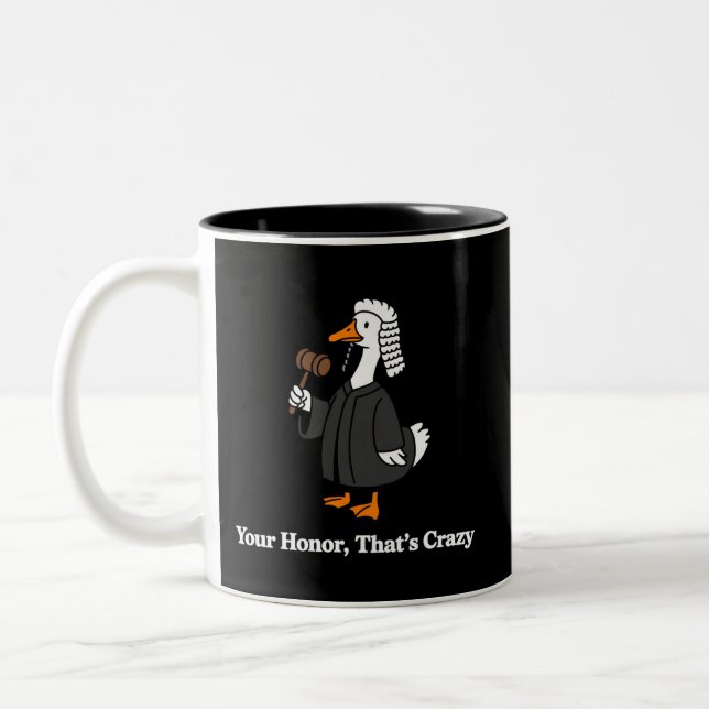 Goose Lawyer Law School Graduation Gift Funny  Two-Tone Coffee Mug (Left)