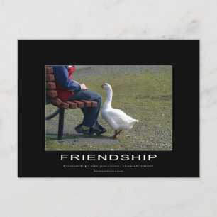 Goose & Little Boy Friendship Postcard