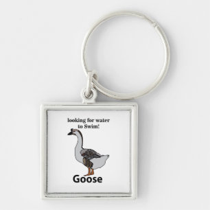 Goose Looking For Water To Swim African Goose Keychain