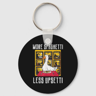 Goose More Spaghetti Less Etti Funny Animal Men Wo Keychain