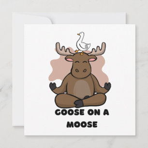 Goose on a Moose Animal Funny