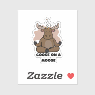 Goose on a Moose Animal Funny