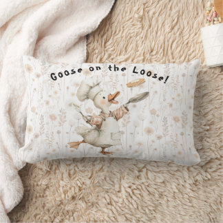 Goose on the Loose! Kitchen Throw Pillow