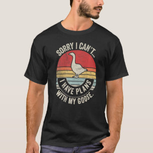 Goose Outfit Geese Poultry Vintage Retro Goose Say T-Shirt
