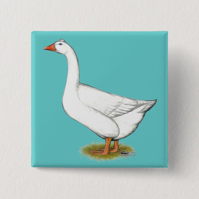 Goose Roman Tufted 2 Inch Square Button (Front)