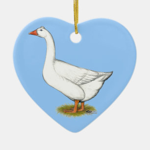 Goose Roman Tufted Ceramic Ornament