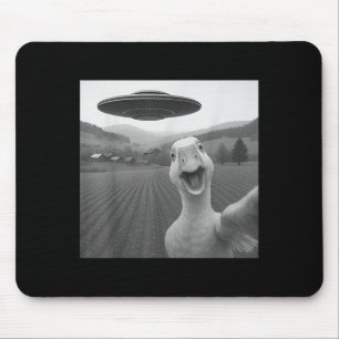 Goose Selfie With Alien Ufo Funny For Men Women Ki Mouse Pad