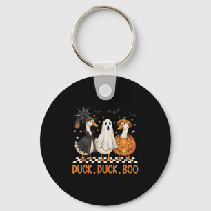 Goose Spooky Season Halloween Duck Duck Boo Men Wo Keychain