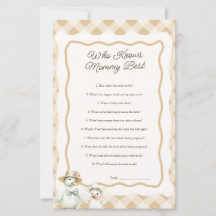 Goose Themed Who Knows Mommy Best Baby Shower Game