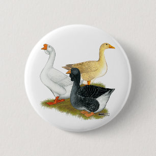 Goose Trio 2 Inch Round Button