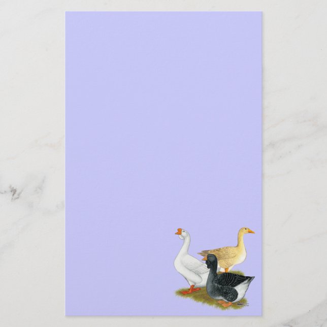 Goose Trio Stationery (Front)