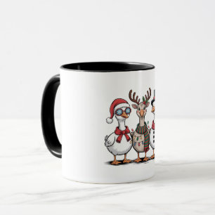 Goose Wearing Santa Hat Christmas Goose Lovers Mug