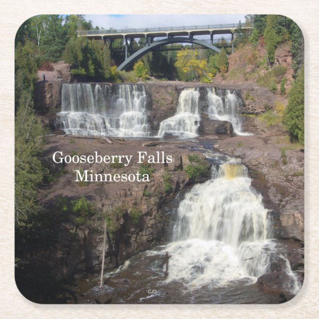 Gooseberry Falls paper coaster (Front)