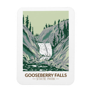 Gooseberry Falls State Park Minnesota Vintage  Magnet