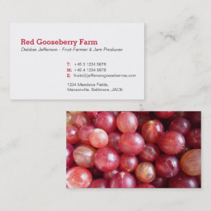 Gooseberry farmer / jam maker business cards
